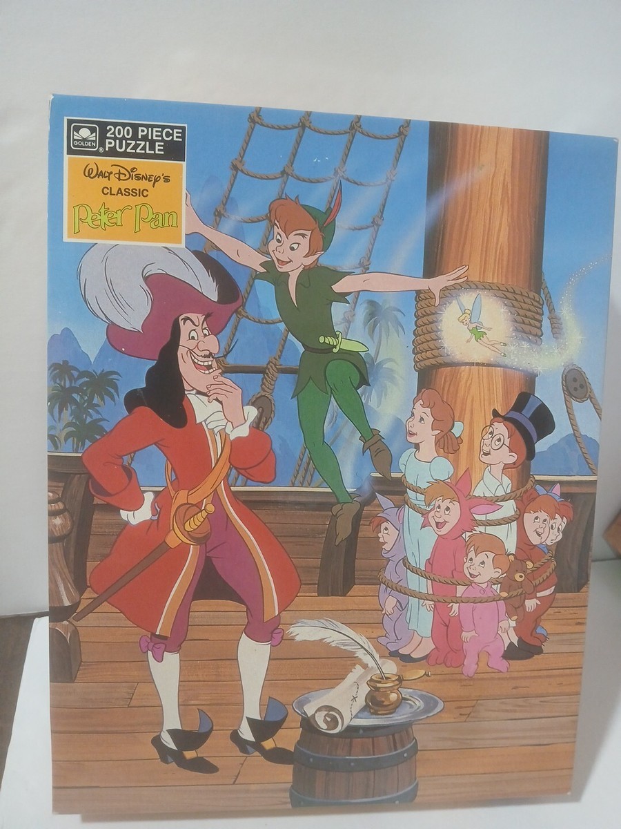 Vintage 200 Piece Golden Puzzle Peter Pan COMPLETE Classic Walt