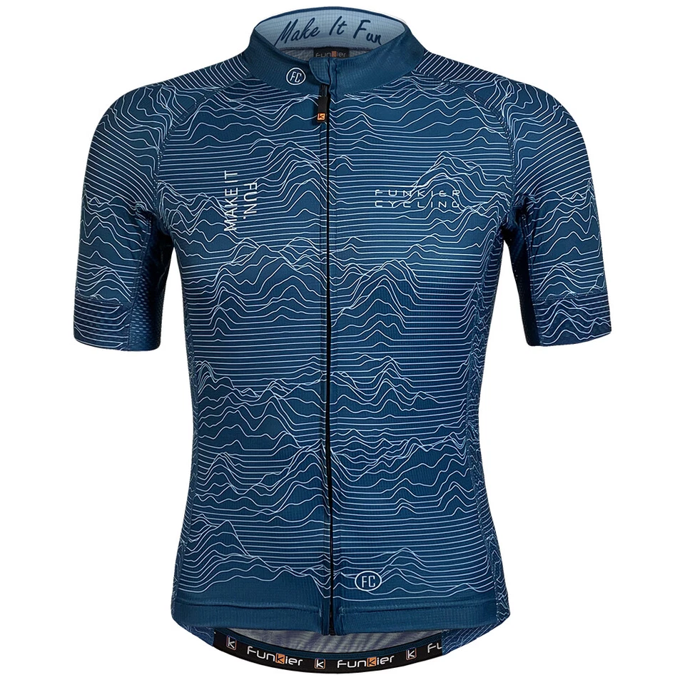 Funkier Mirano Pro Gents Short Sleeve Jersey - Blue - Image 2 of 4