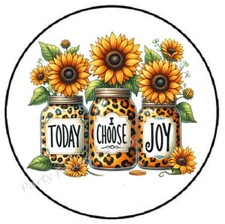 TODAY I CHOOSE JOY SUNFLOWER ENVELOPE SEALS LABELS STICKERS PARTY FAVORS