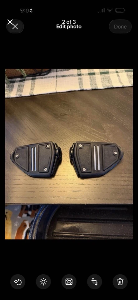 Soportes de clavija de carretera Harley Davidson negros en ángulo largo. Juego también clavijas If Ciro Foto 3 de 4