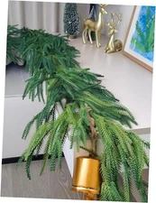 xLuxury Real Touch Norfolk Pine Garland Artificial Faux Greenery Garlands 6FT 1