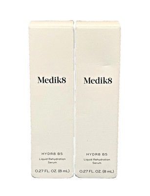 2x Medik8 Hydr8 B5 Liquid Rehydration Serum 0.27 floz each Deep Hydration Serum