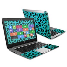 MightySkins HP Stream 14" 2015 Laptop Skin Cover Wrap Sticker Teal Leopard