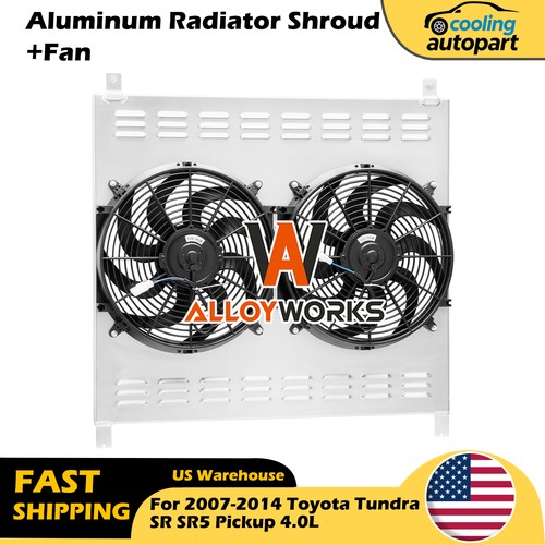 Aluminum Shroud+Fan Relay FIT 2007 2008-2014 Toyota Tundra SR SR5 Pickup 4.0L
