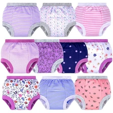 Potty Training Underwear - 10 Pack, 100% Cotton Absorbent Unisex Toddler Pee ...