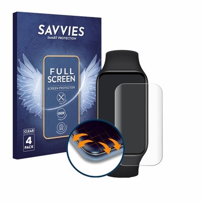 4x Full-Screen Schutz Folie für Xiaomi Smart Band 8 Active 3D Edge Display