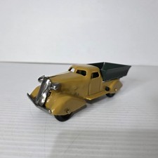 Vintage Wyandotte Yellow  Green 1930s Pressed Steel Dump Truck Toy Car