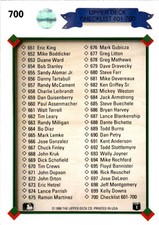 1990 Upper Deck #700a Checklist: 601-700