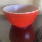 Vintage Pyrex Red Mixing Bowl 1.5 Qt Early Mark No Number 1940 USA Primary
