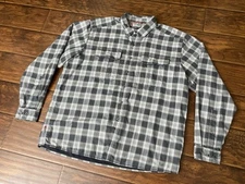 Simms Guide Series Mens Fishing Button Long Sleeve Plaid Lined Shacket Shirt 2XL