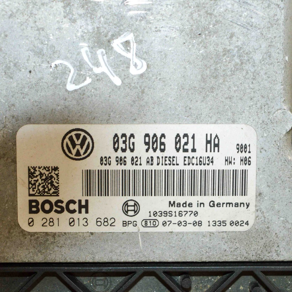 Centralina motore VW GOLF V Variant 1K5 03G906021HA 1.9 Diesel 77kw 2007 10625777 - Immagine 3 di 4