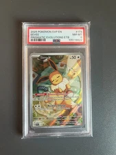 Pokemon 2025 SVP en Prismatic Evolutions ETB #173 Eevee PSA 8