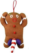 Naughty Talking Gingerbread Man Ornament Dirty Adult Holiday Gag Gift