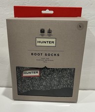 Hunter Original Tall Boot Socks Black/Gray Size L