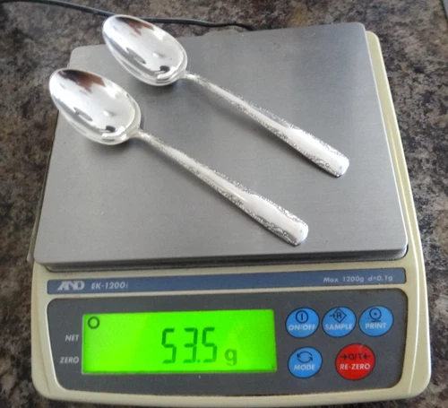 2 Gorham Carmellia Sterling Silver 6" Teaspoons 53.5 Grams