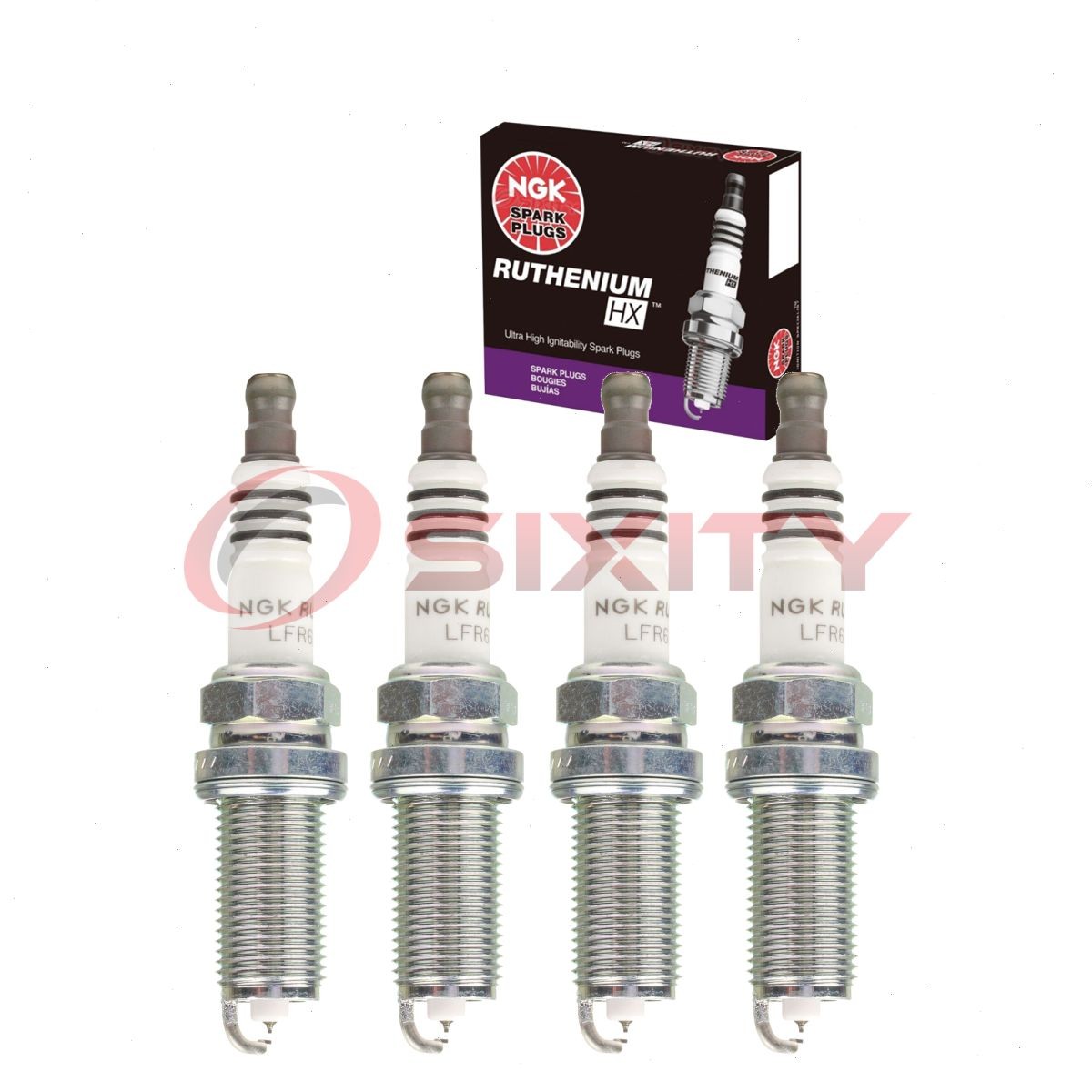 4 pc NGK Ruthenium HX Spark Plugs for 2010-2013 Suzuki Kizashi 2.4L L4 ii