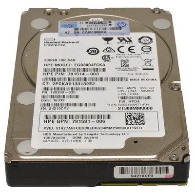HP 300GB 2.5'' 6G 10K SAS HDD Festplatte EG0300JEHLV 652566-005 MSA Storage