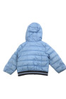 Moncler Boys Long Sleeve Front Zip Striped Trim Down Quilted Jacket Blue 6-9M — photo 2