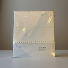 The White Company Avignon Queen Flat Sheet Cotton 200 Thread Count 254x284 CM