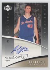 2006 Upper Deck Trilogy Generations Future Signatures Paul Davis #FS-PD Auto 0f8