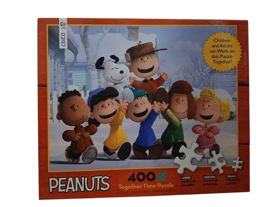 Peanuts Gang Ceaco Puzzle 400 Piece Together Time 18x24 Complete - Image 3 of 4
