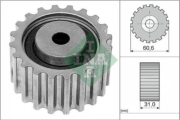 Schaeffler INA 532 0220 10 Umlenk-/FüHrungsrolle, Zahnriemen FüR Dacia-image