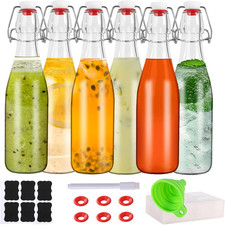 12 oz Swing Top Glass Bottles,Flip Top Glass Bottle 12 oz with Airtight Lid