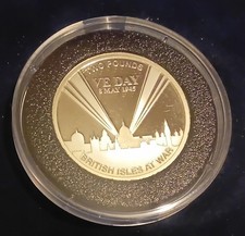 2010 Silver Bailiwick of Jersey Channel Islands Military £2 Coin VE Day 65 Year