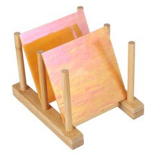 4 x 4 Inch Stained Glass Sheets, 2 Sheets Transparent Art Glass, Orange Fantasy