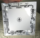 STATE OF LOUISIANA PLATE BY Nancy Jones- Square dish Black & White Jazz Casino — photo 4
