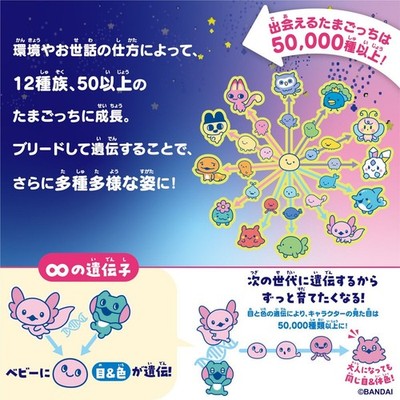 Tamagotchi Paradise Purple Sky Takeshita Paradise & Shinako