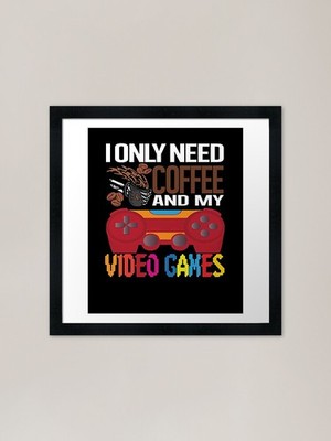Gaming And Coffee Pro Gamer Streame Gerahmtes Wandbild Poster Leinwanddruck Bild