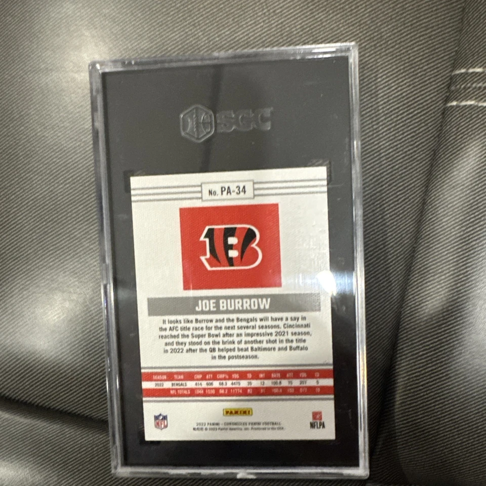 2022 Panini Chronicles Panini Red #34 Joe Burrow /149 - Image 2 of 2