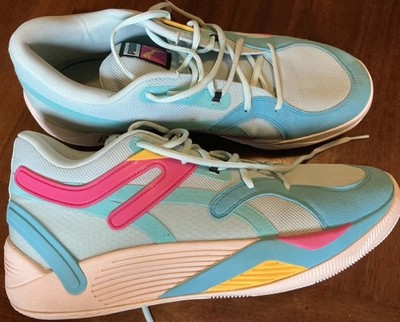Puma TRC Blaze Court Basketball Shoes Size 13 Eggshell Blue / Elektro Pool