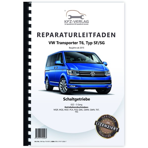 VW Transporter T6 Ab 2015 5 Gang Schaltgetriebe 02Z Kupplung Werkstatthandbuch-image