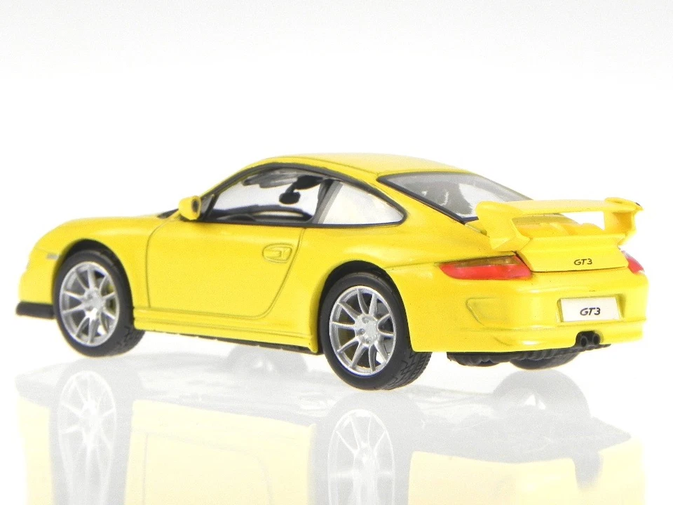 Porsche 911 997 GT3 yellow diecast model car 43205y Yatming 1/43 - Image 3 of 4