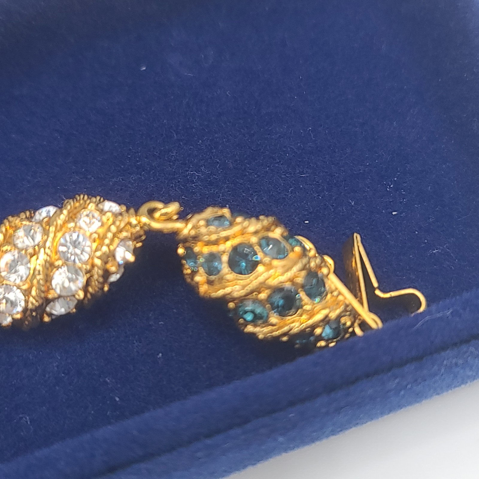 Vintage Camrose Kross JBK Gold Tone Rhinestone Bracelet 9"