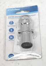 Simply Clean Water Saving Showerhead with Push Button Flow Control Chrome Finish