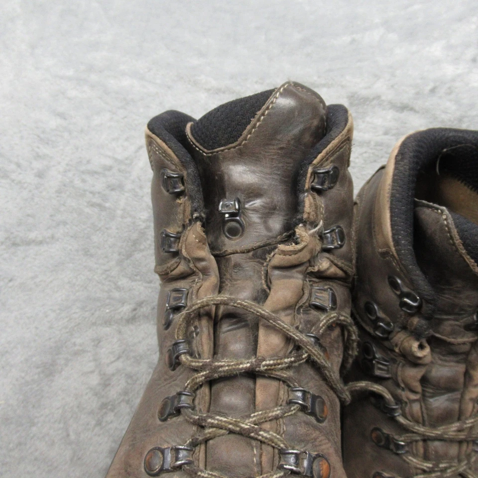 Scarpa Nepal Hiking Boots Men 9.5-10? Brown Leather Mountaineering Lace Hard Toe - Image 4 of 4