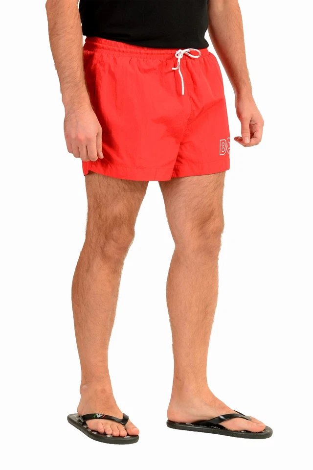 Pantalones Cortos de Natación Hugo Boss Para Hombre Mooneye Secado Rápido Rojo Estampado de Logotipo EE. UU. XL IT 54 Foto 3 de 4