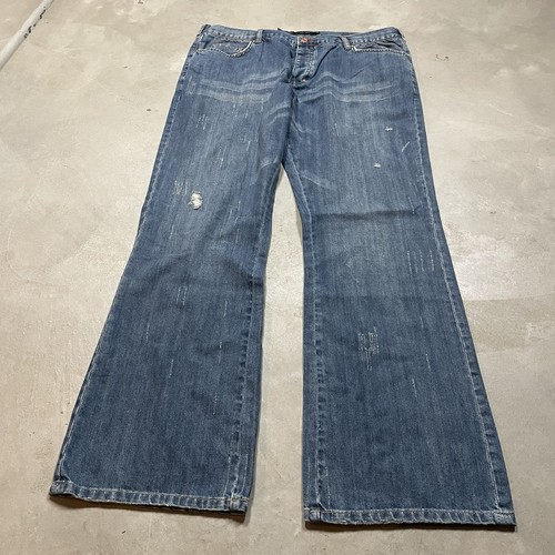 Calvin Klein Vintage Y2K Bootcut Jeans Wide Leg Baggy Low Rise Skater 38x32 33