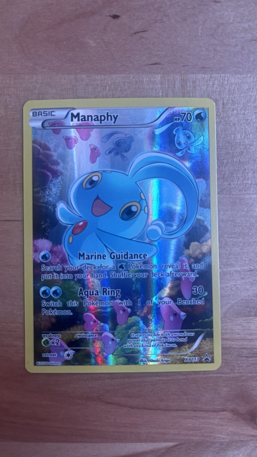 The Pokémon Company Manaphy XY113 Promo Holo Basic 70 HP XY Black Star