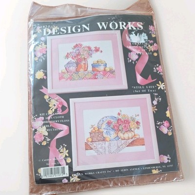 Design Works gezählter Kreuzstich, STILLLEBEN, 2er Set, NEU & versiegelt, 8''x10''