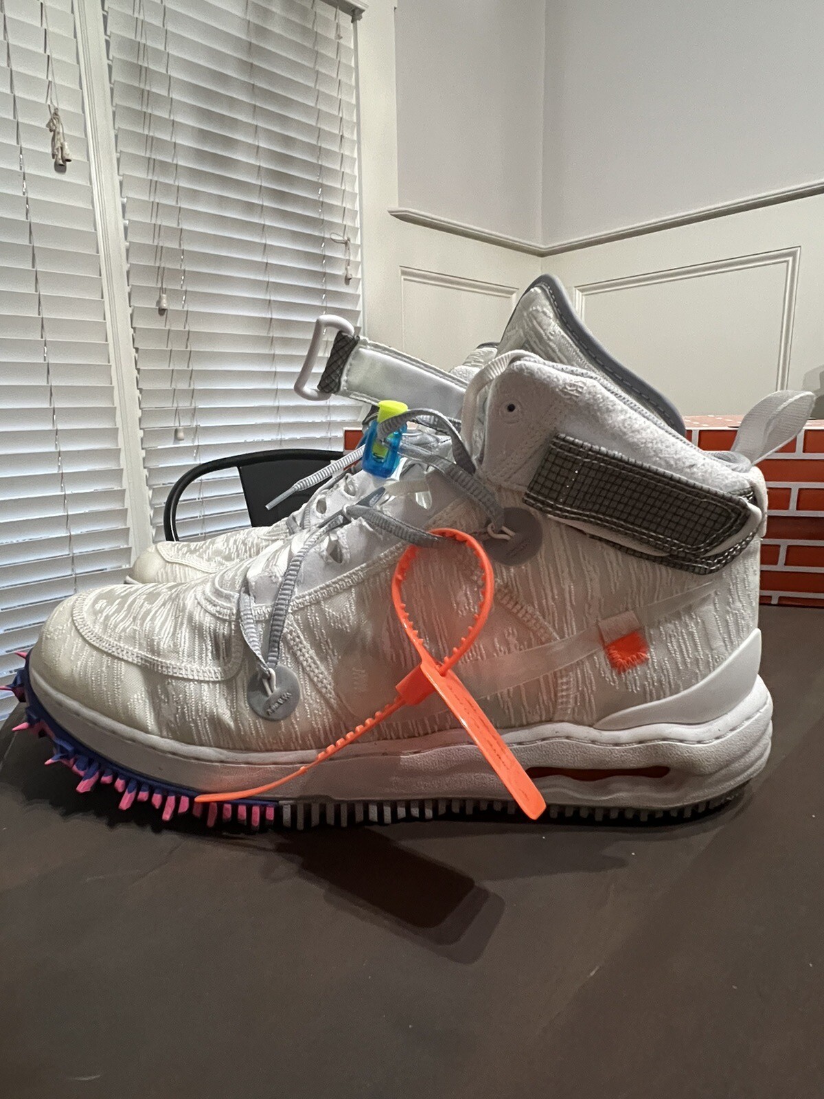 OFF WHITE X NIKE Taglia 14 Nike Air Force 1 bianche metà x bianco sporco 2022 D06290 100 scatola inclusa