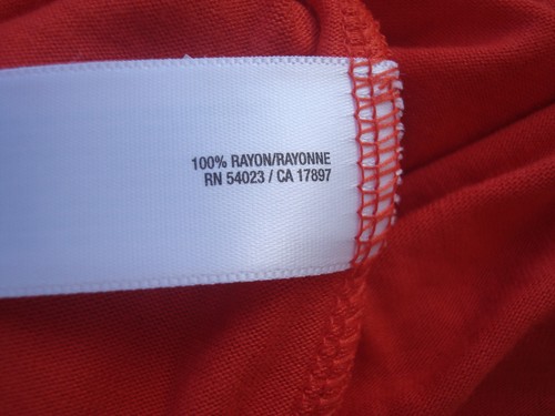 Neu mit Etikett Old Navy rotes Viskose Langarm Damen Kleid Gr. M - Bild 9 von 9