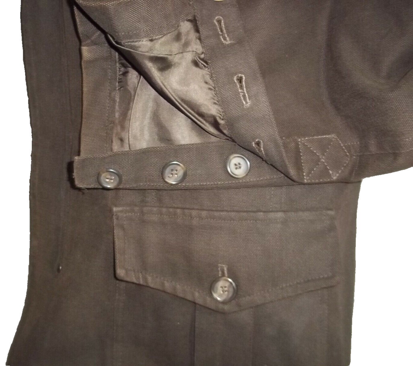 Paoloni Brown 3Button Patch Pockets Casual Cotton… - image 4