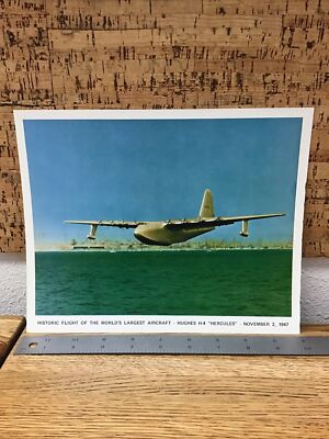 H-4 HERCULES Hughes Flying Boat 1947 Advertising 8x10'' Color - LL4.22