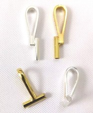 set lot 4 pcs Pin Brooch to Pendant Jewelry Converters Gold and Silver tone