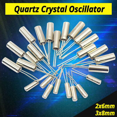 crystal（2点） Cylindrical Passive Crystal 2x6mm 3x8mm Quartz Crystal Oscillator