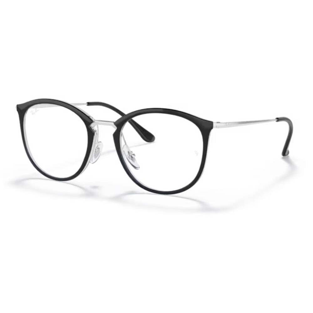 Reading Glasses Ray Ban 7140 5852 Black on Trasparent 49 20 150 Hoya Lens-image